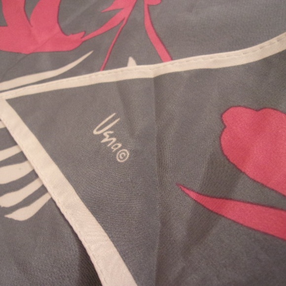 VINTAGE JAPANESE VENA SCARF & NWT EARRINGS J44-12 - Picture 2 of 5